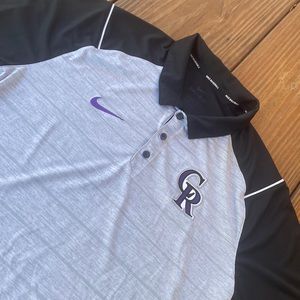 Nike Baseball Dri-Fit Performance Golf Polo in Gray/Black Size L